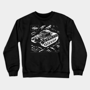 tank 3d design Crewneck Sweatshirt